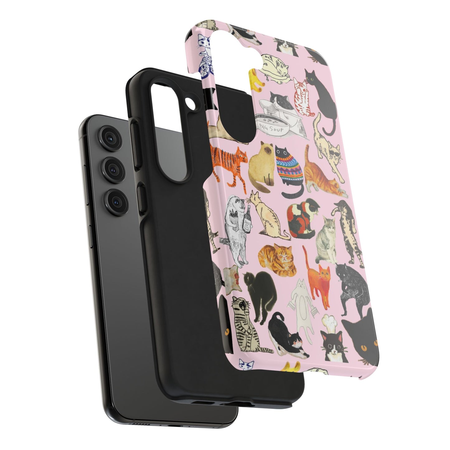 Cat Pattern Tough Phone Case