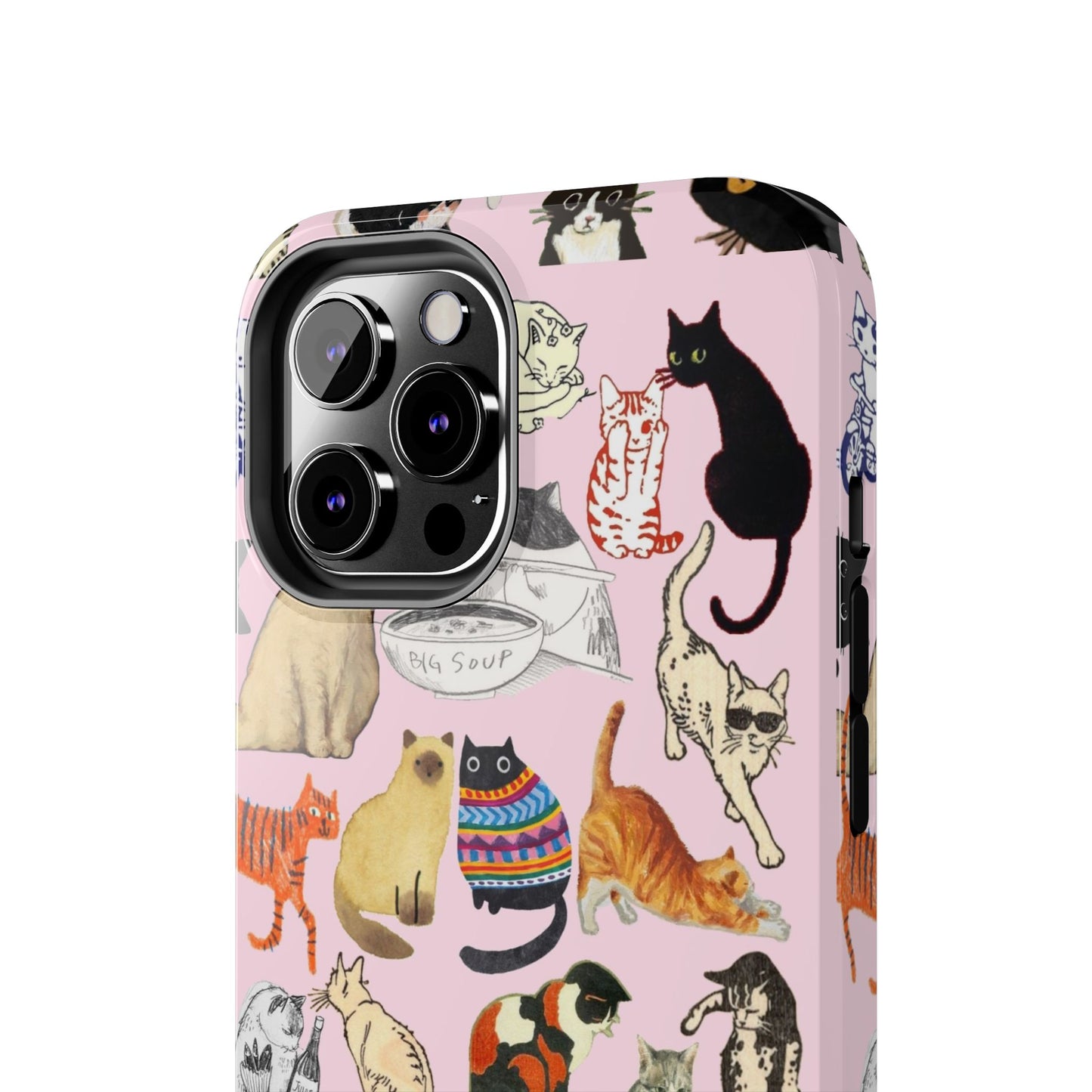 Cat Pattern Tough Phone Case
