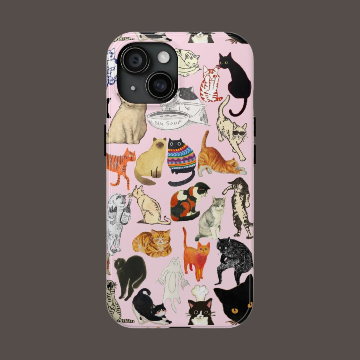 Cat Pattern Tough Phone Case