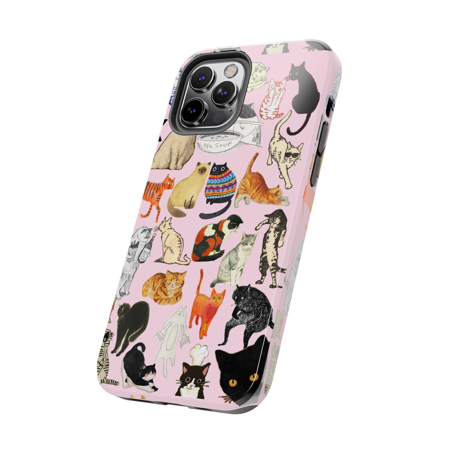 Cat Pattern Tough Phone Case