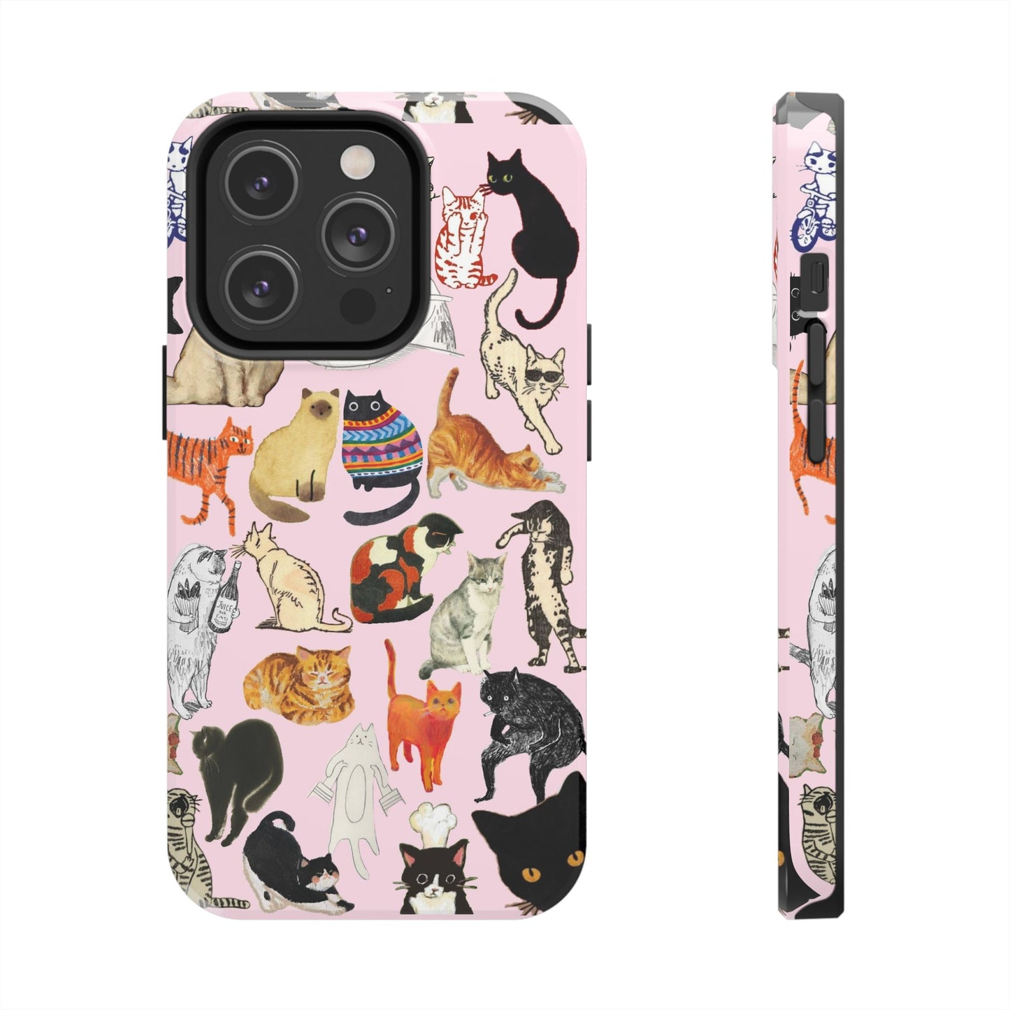 Cat Pattern Tough Phone Case