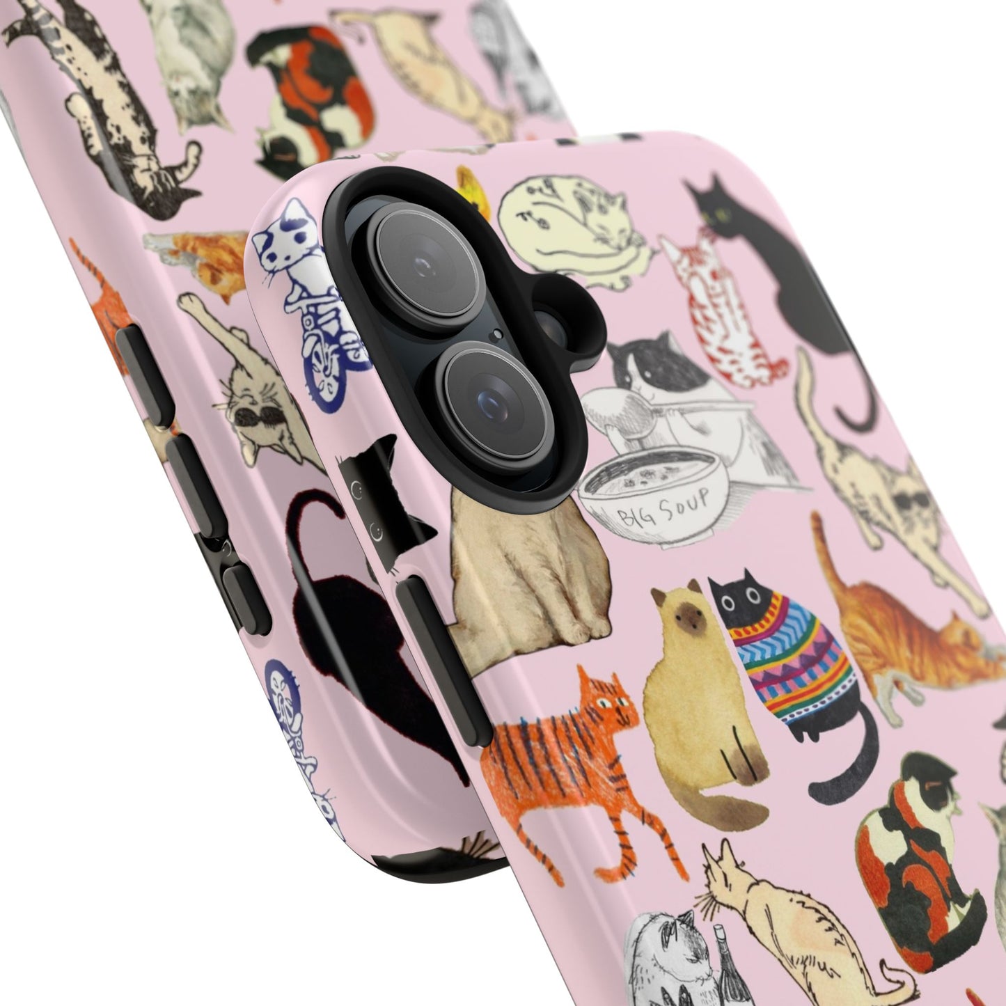 Cat Pattern Tough Phone Case