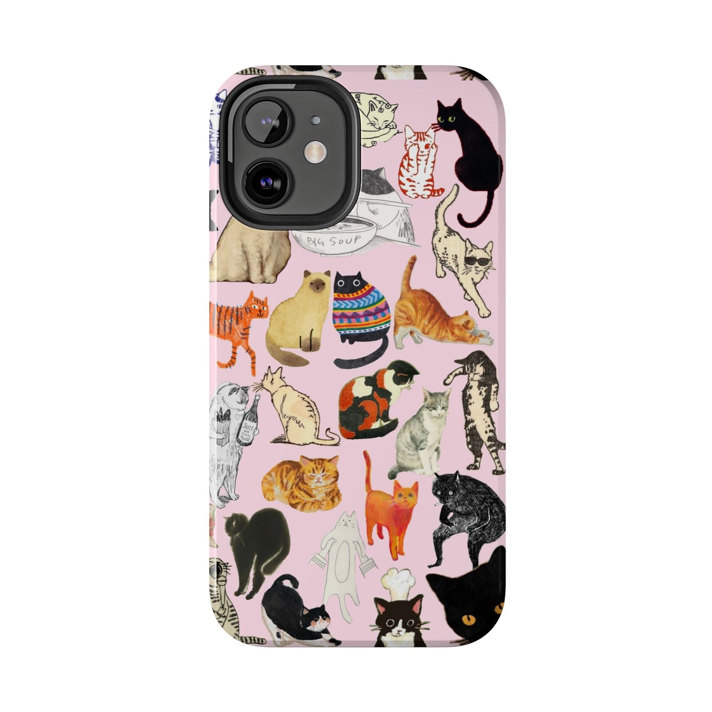 Cat Pattern Tough Phone Case