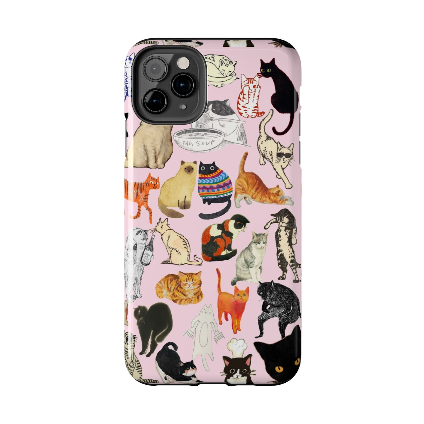 Cat Pattern Tough Phone Case