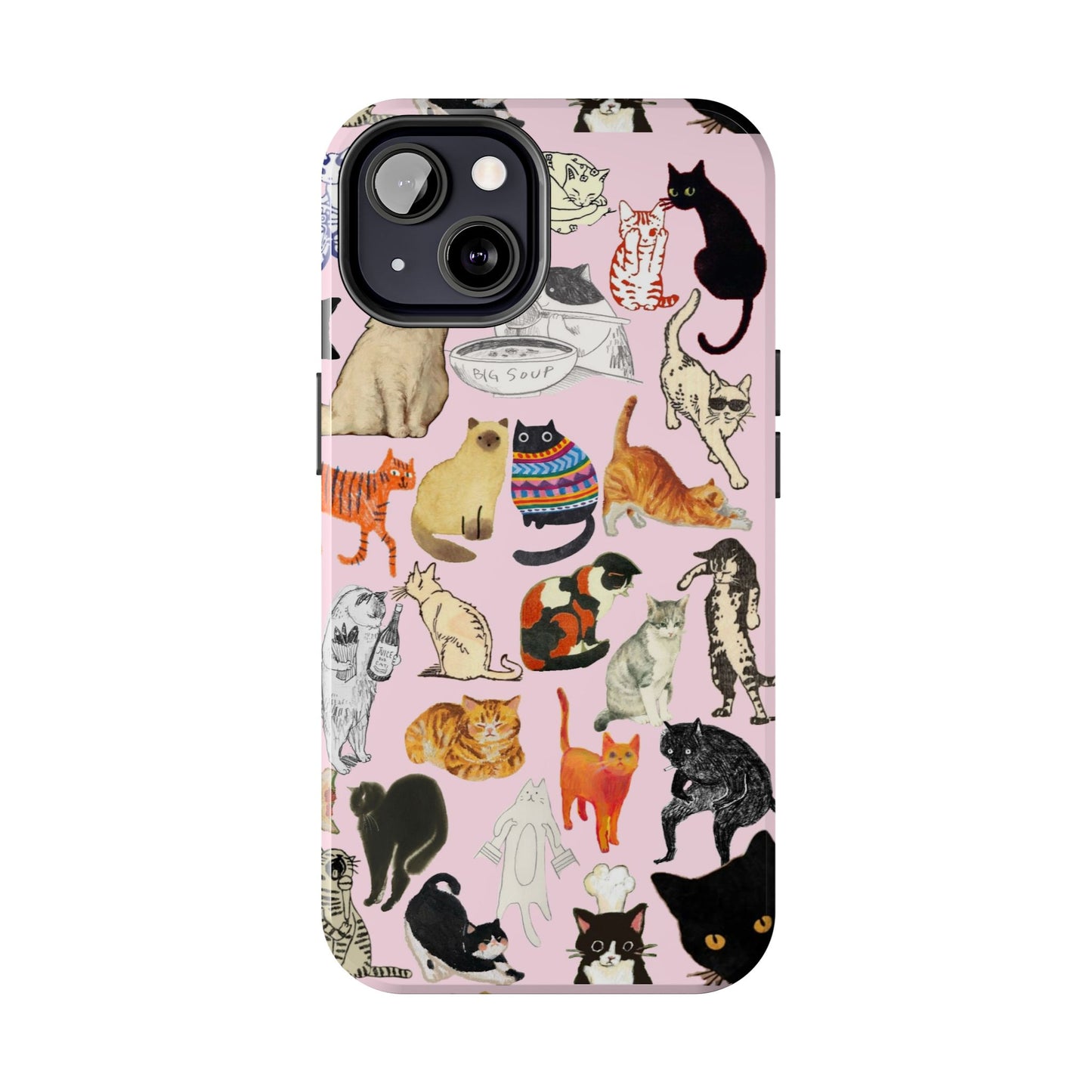 Cat Pattern Tough Phone Case