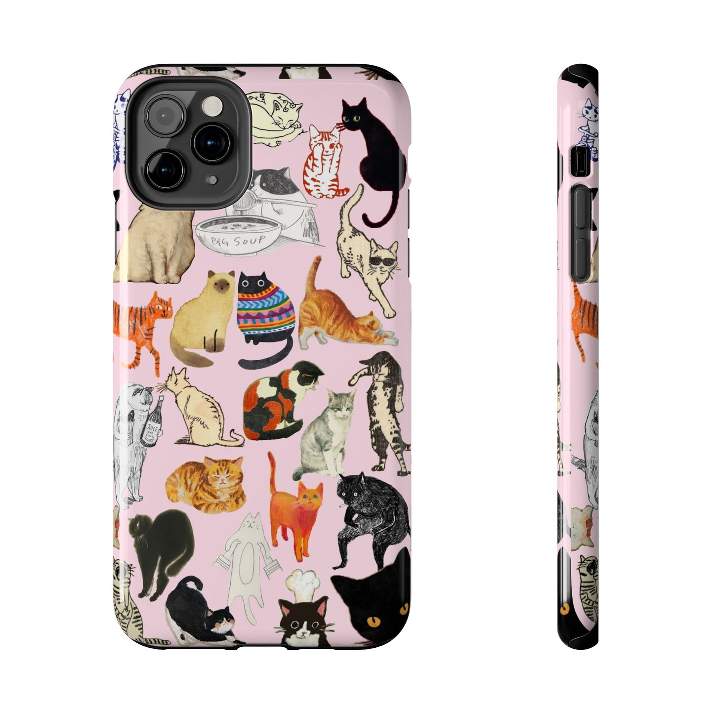 Cat Pattern Tough Phone Case