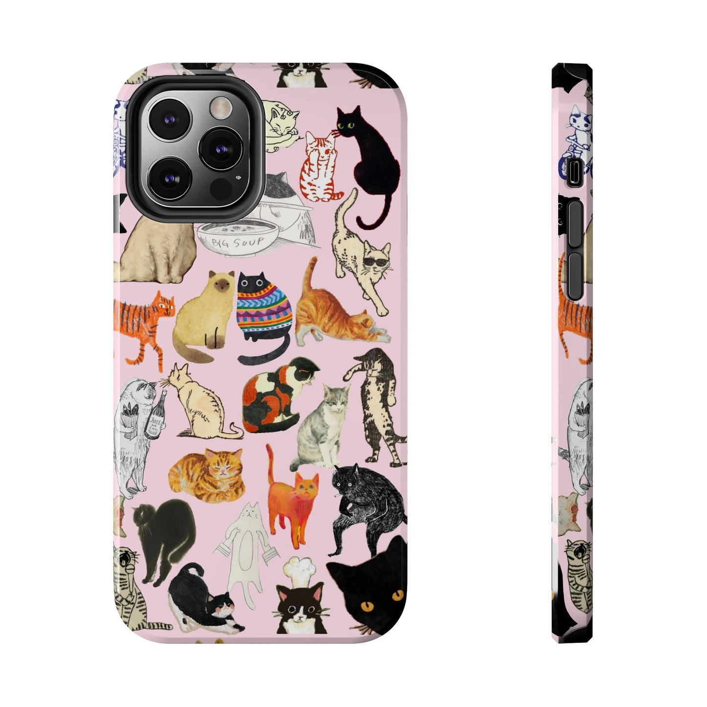 Cat Pattern Tough Phone Case