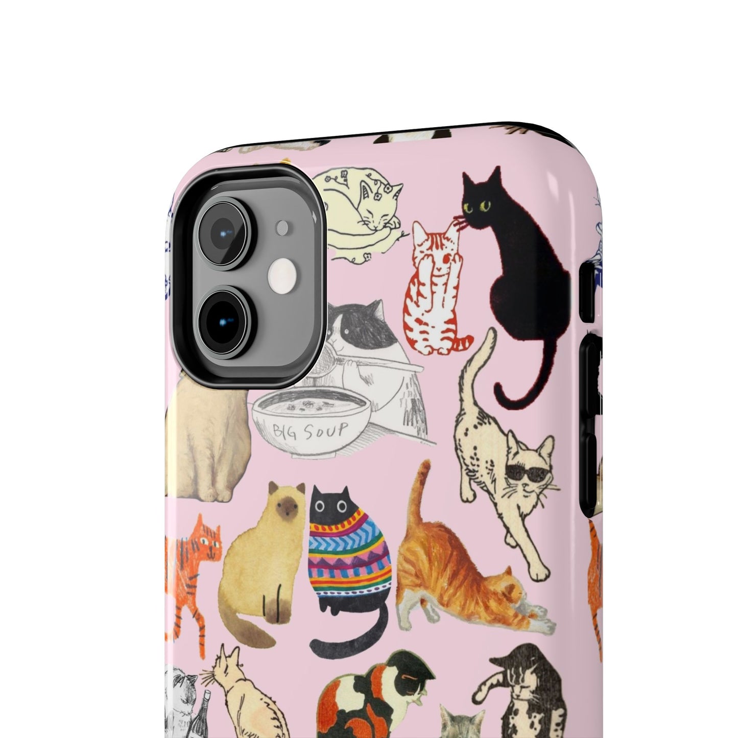 Cat Pattern Tough Phone Case