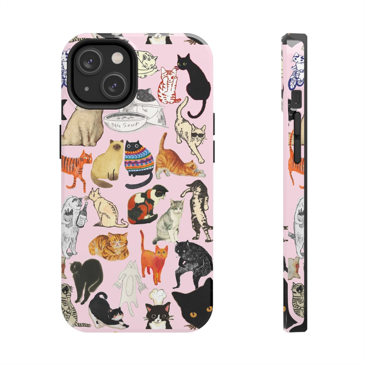 Cat Pattern Tough Phone Case