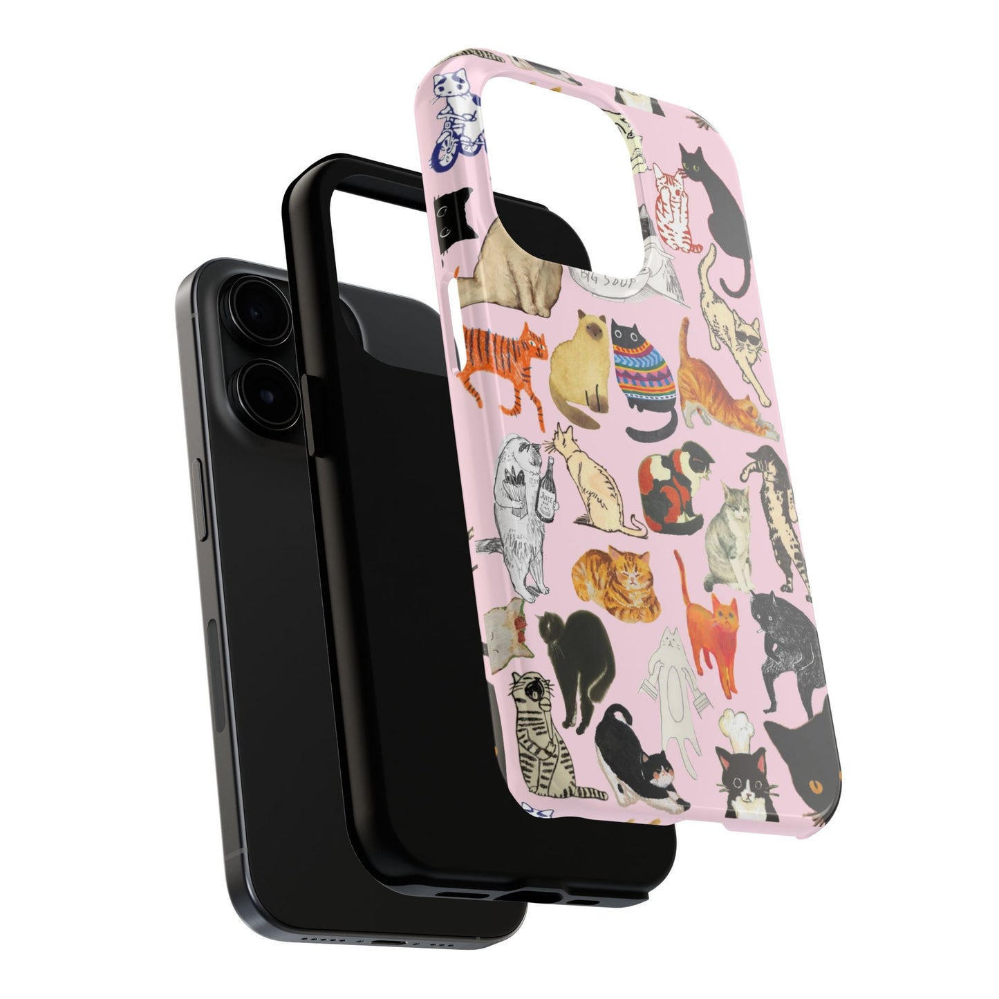 Cat Pattern Tough Phone Case