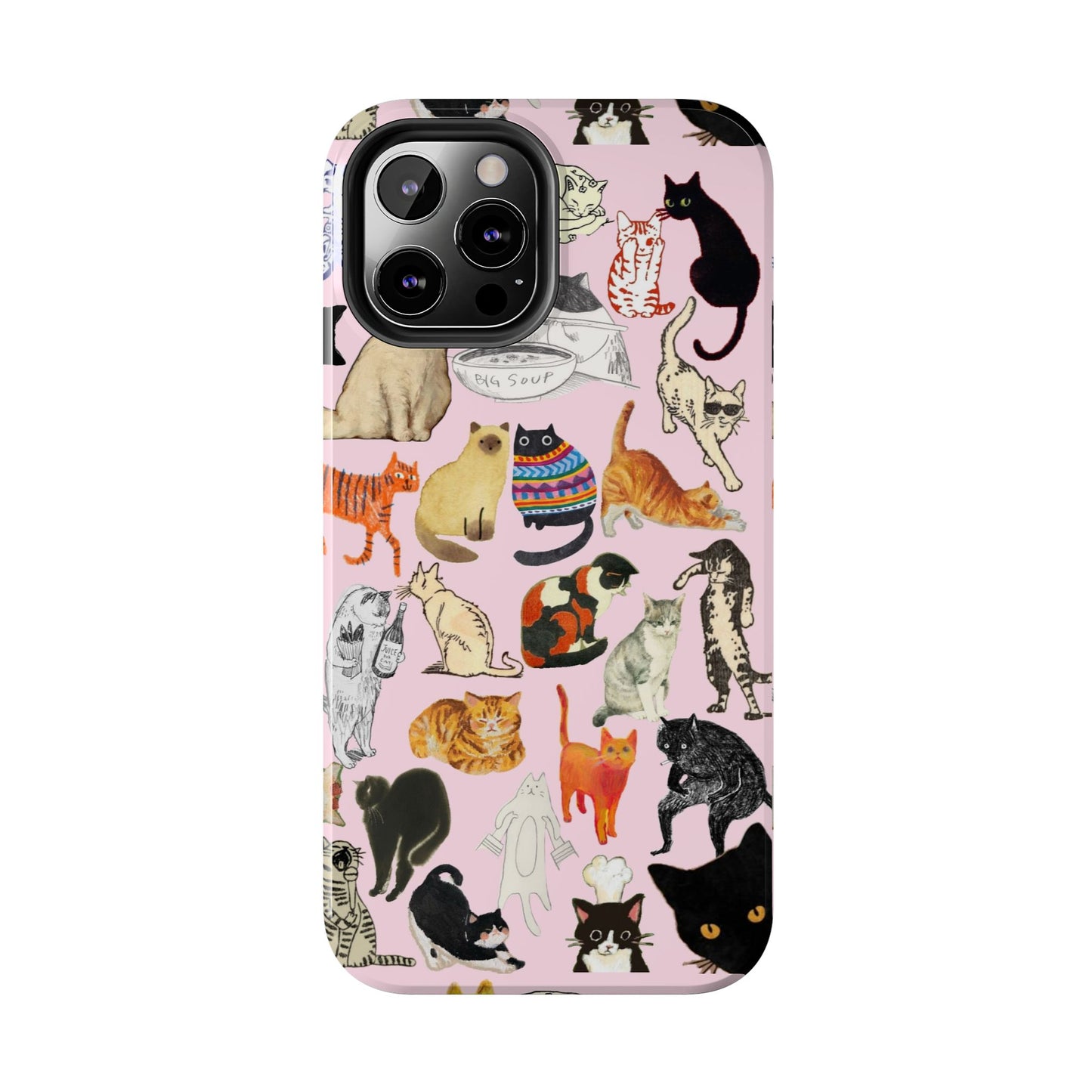 Cat Pattern Tough Phone Case