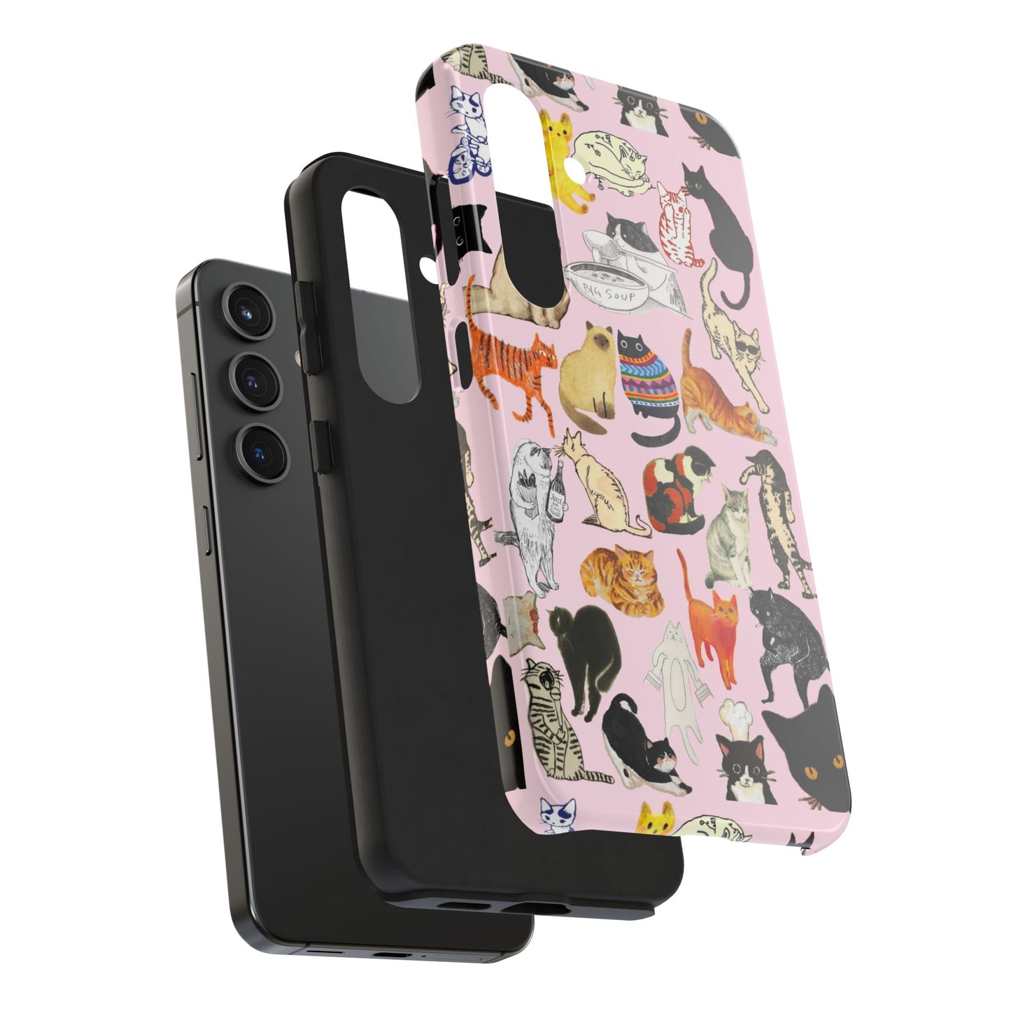 Cat Pattern Tough Phone Case
