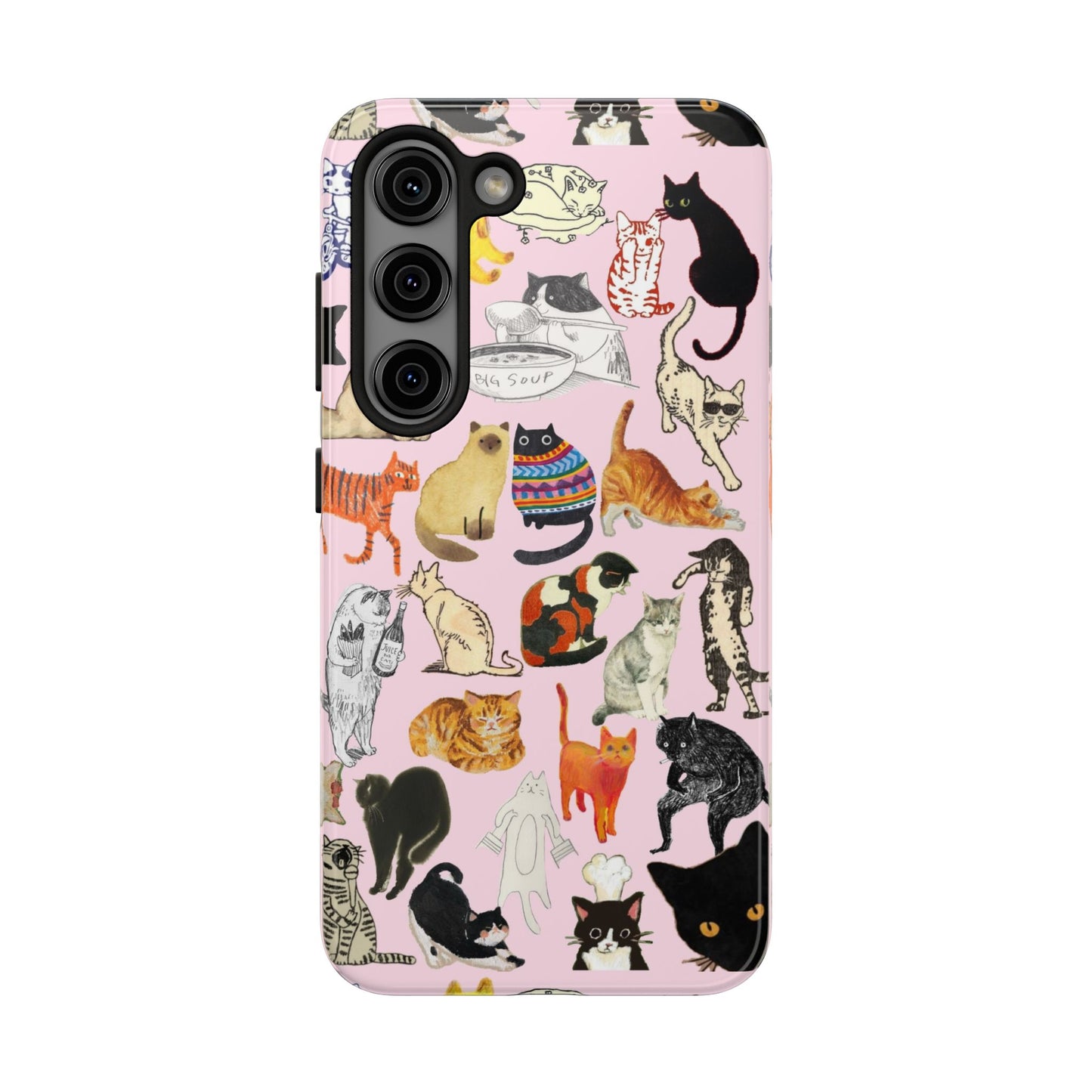 Cat Pattern Tough Phone Case