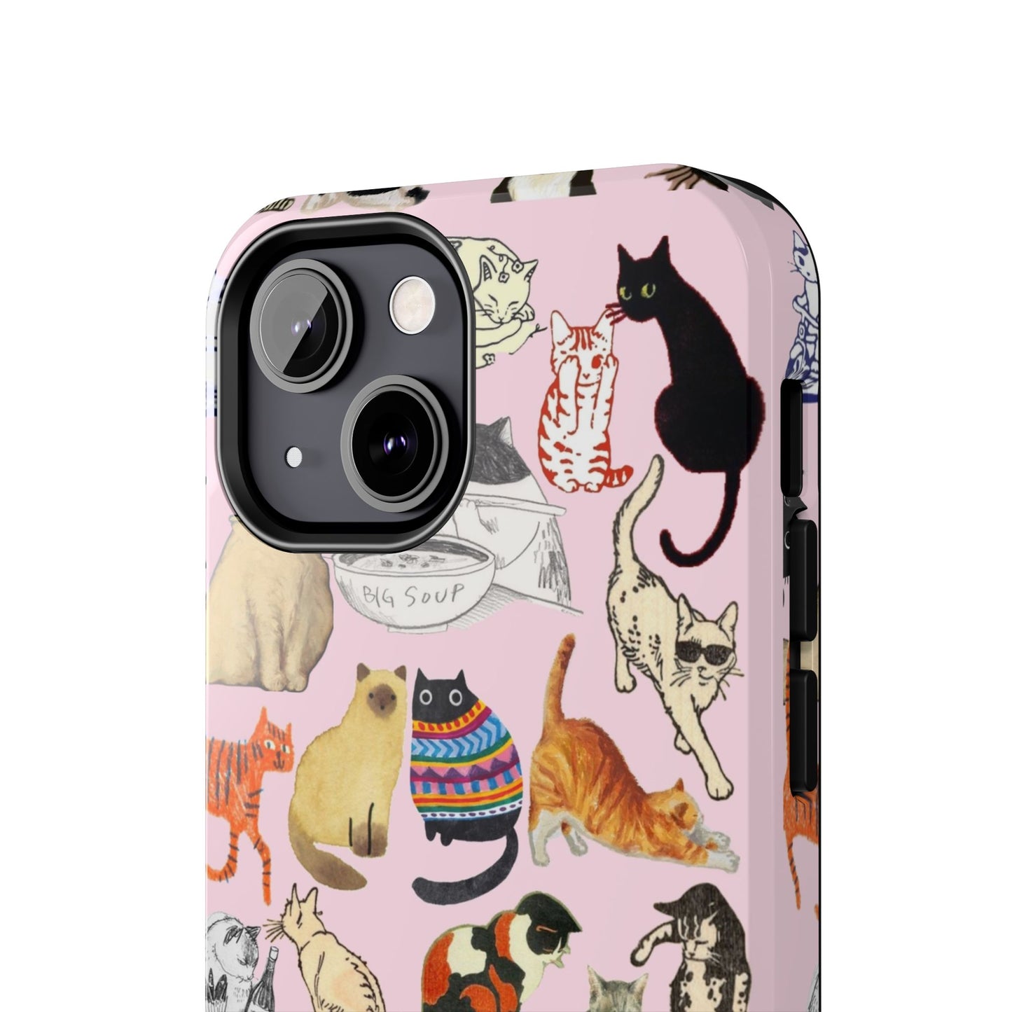 Cat Pattern Tough Phone Case