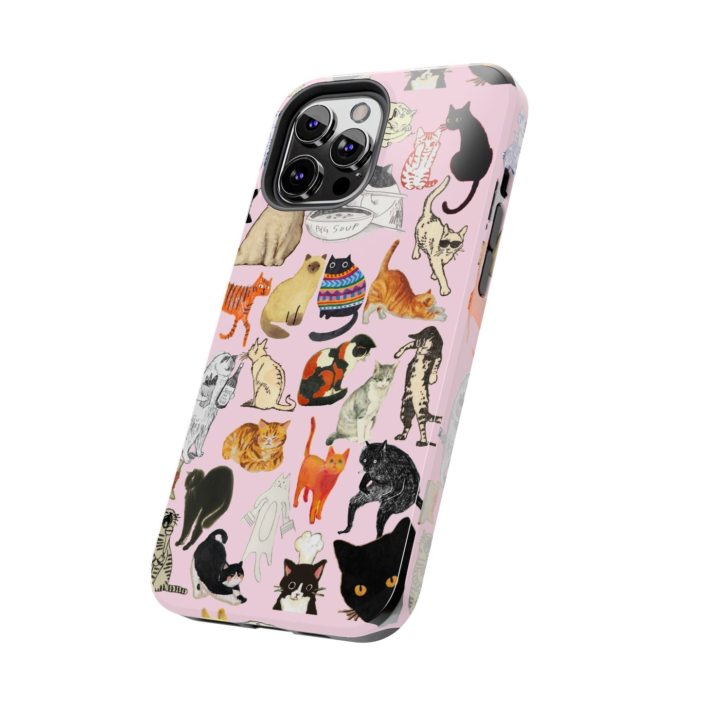 Cat Pattern Tough Phone Case