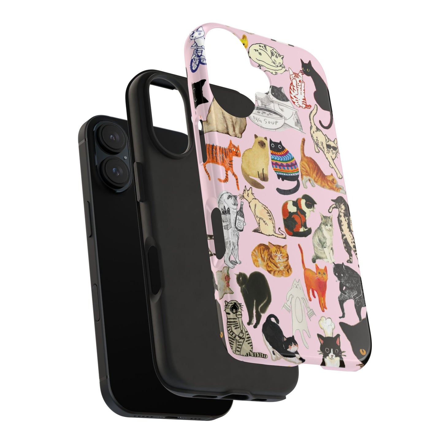 Cat Pattern Tough Phone Case