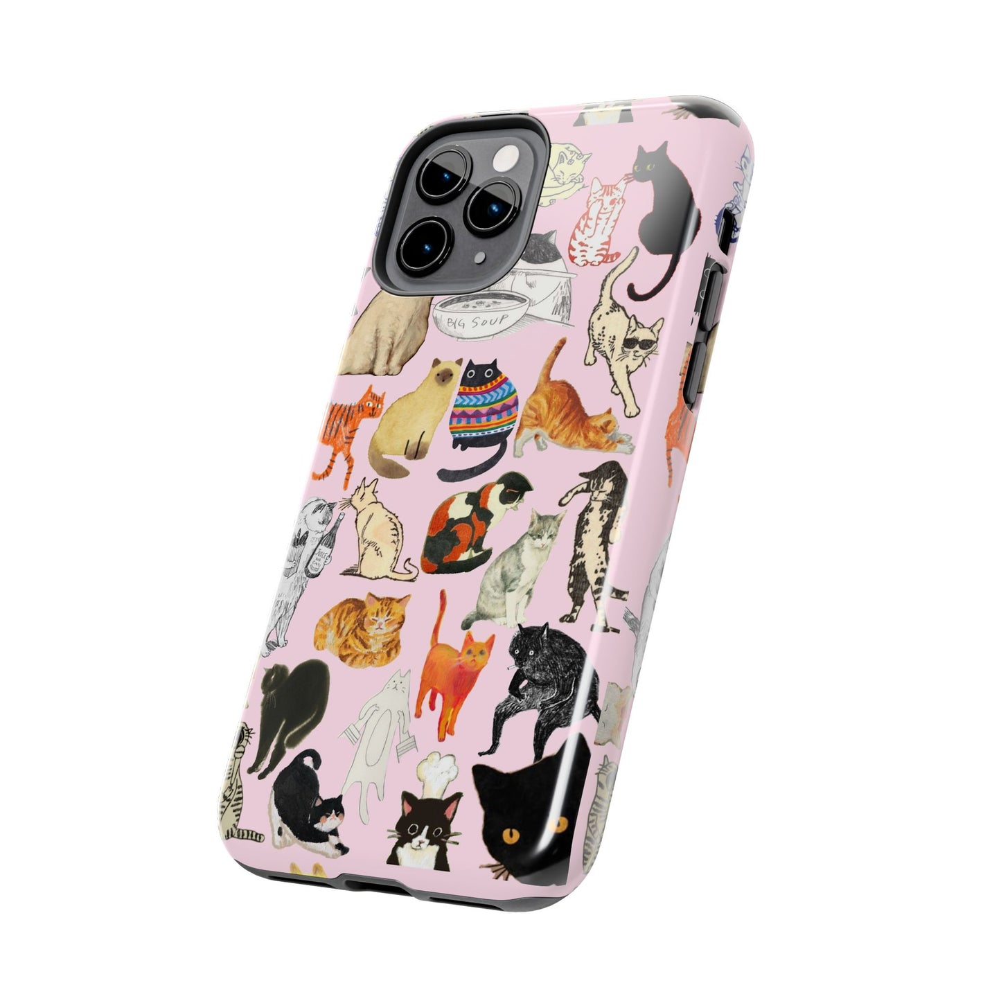 Cat Pattern Tough Phone Case