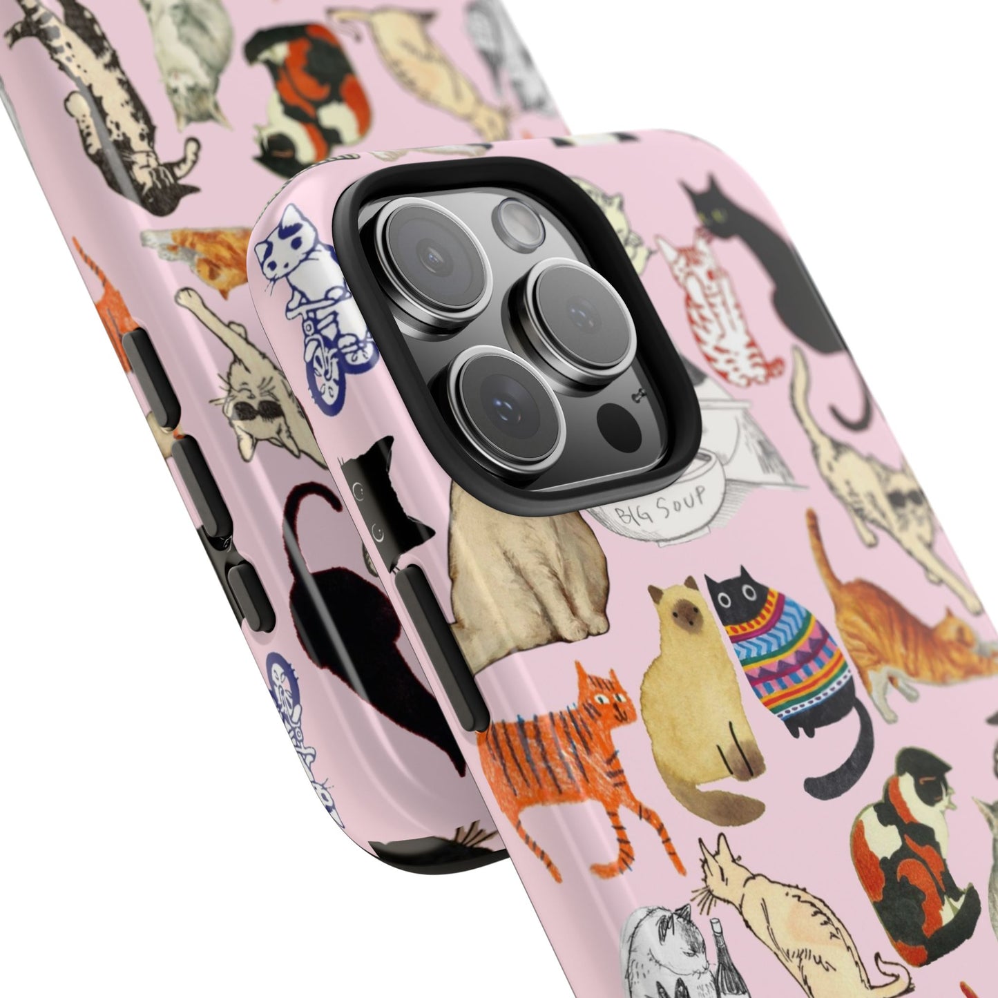 Cat Pattern Tough Phone Case