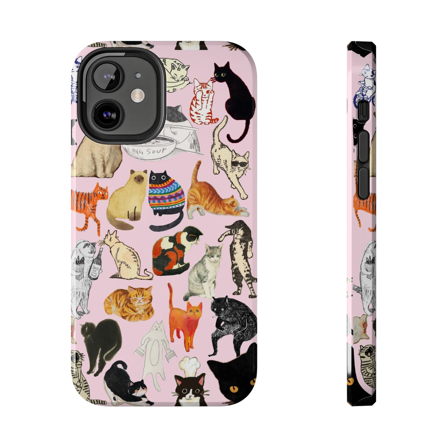 Cat Pattern Tough Phone Case