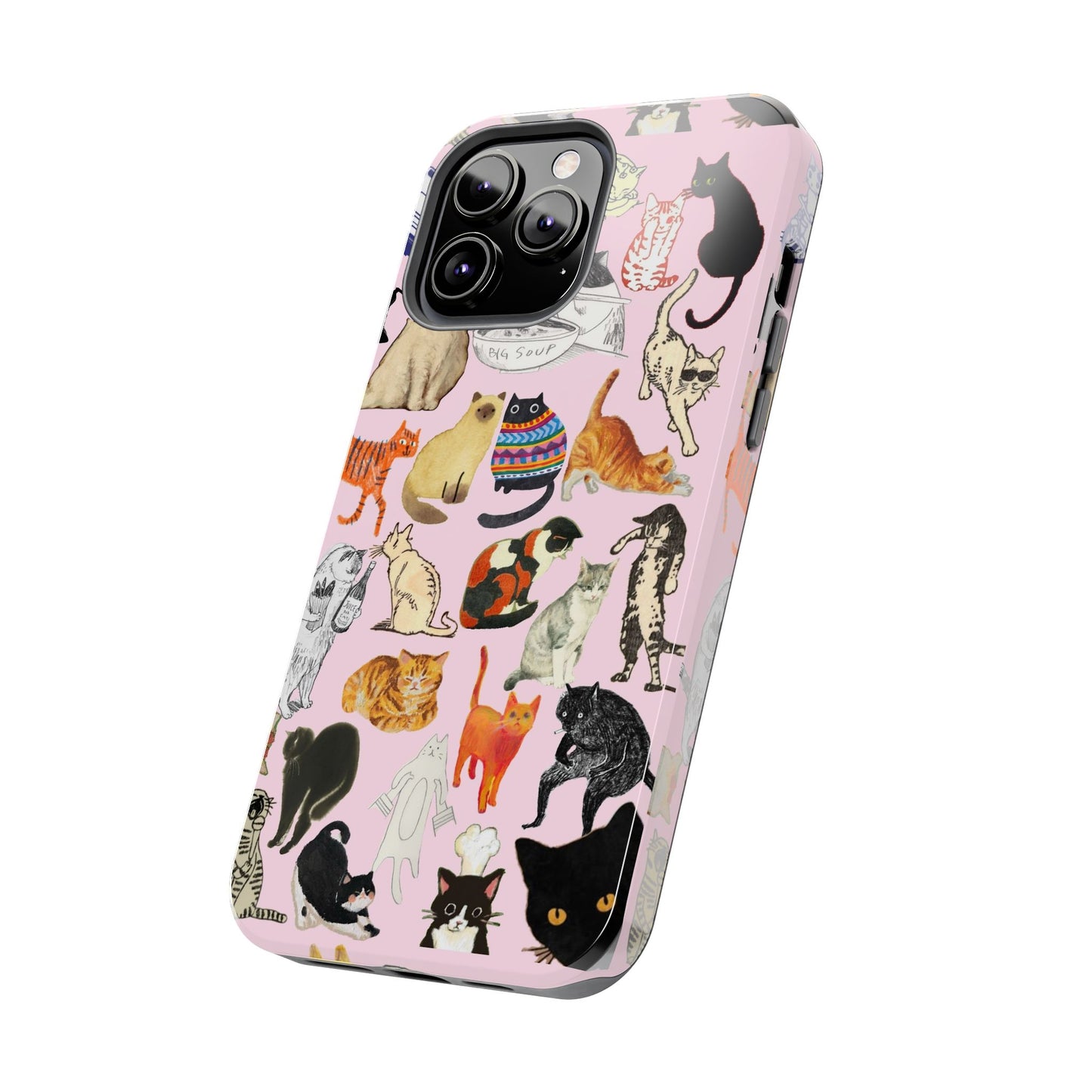 Cat Pattern Tough Phone Case