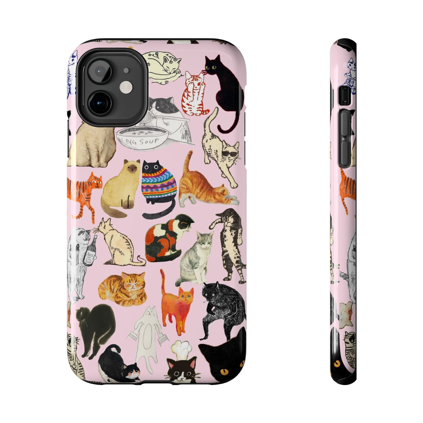 Cat Pattern Tough Phone Case