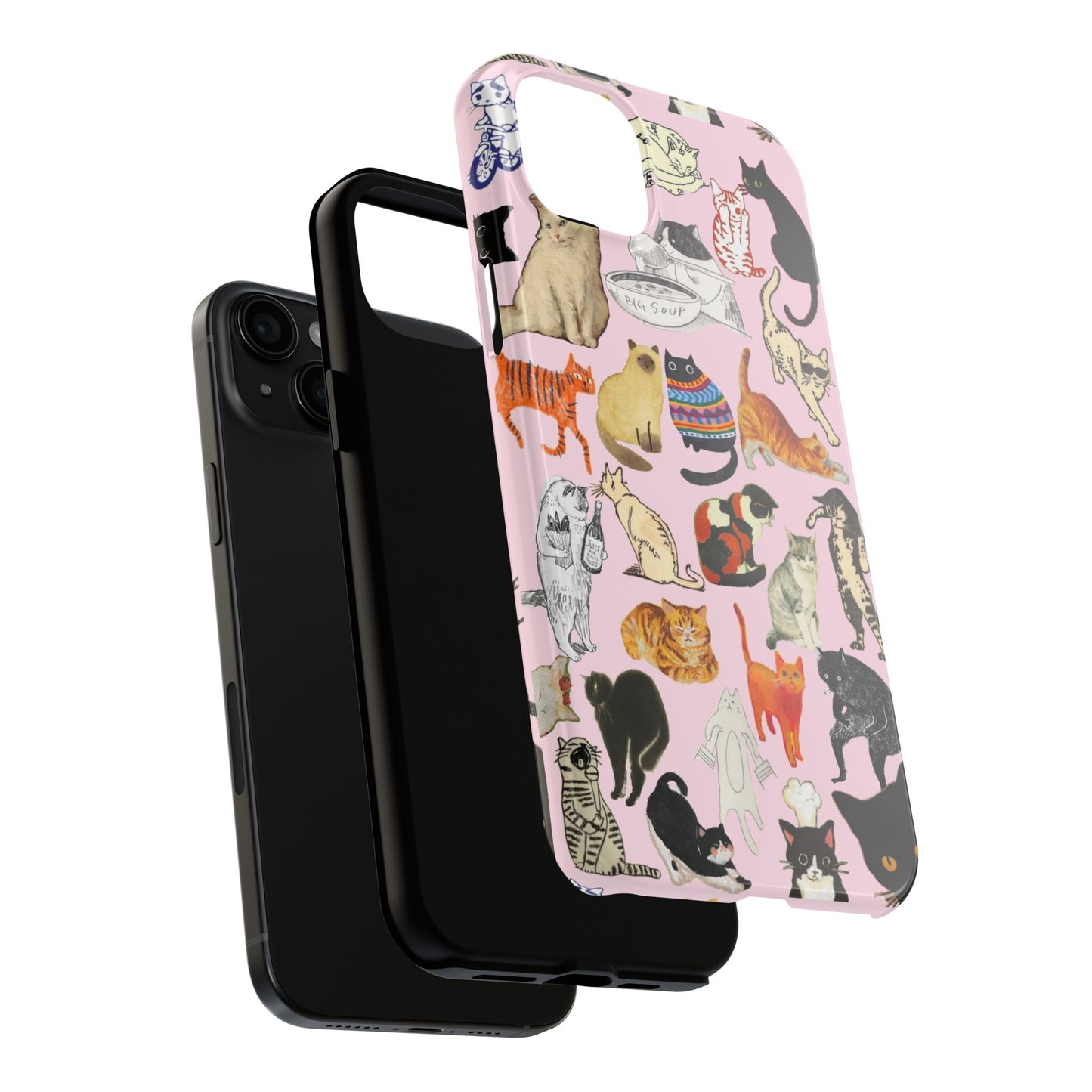 Cat Pattern Tough Phone Case