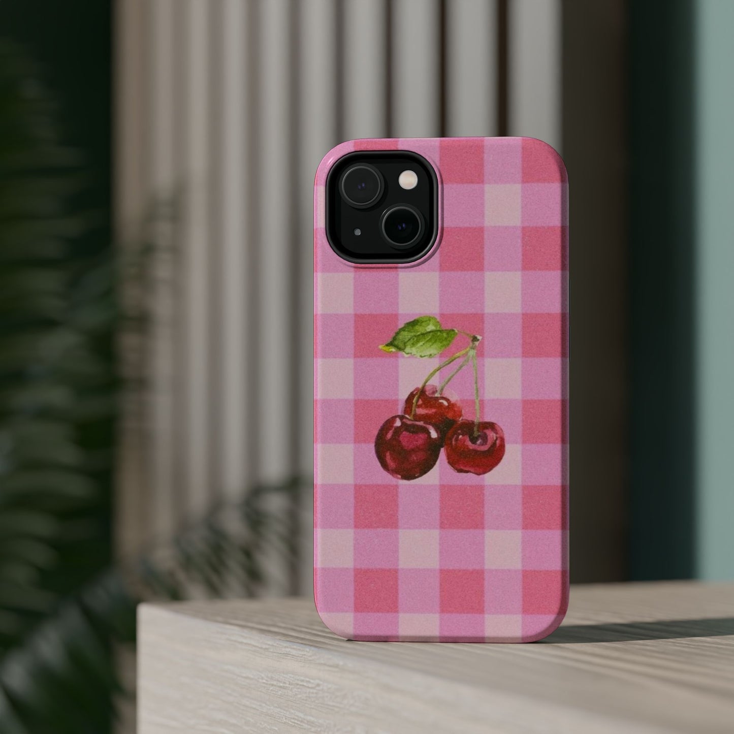 Cherry Gingham Magnetic Tough Case