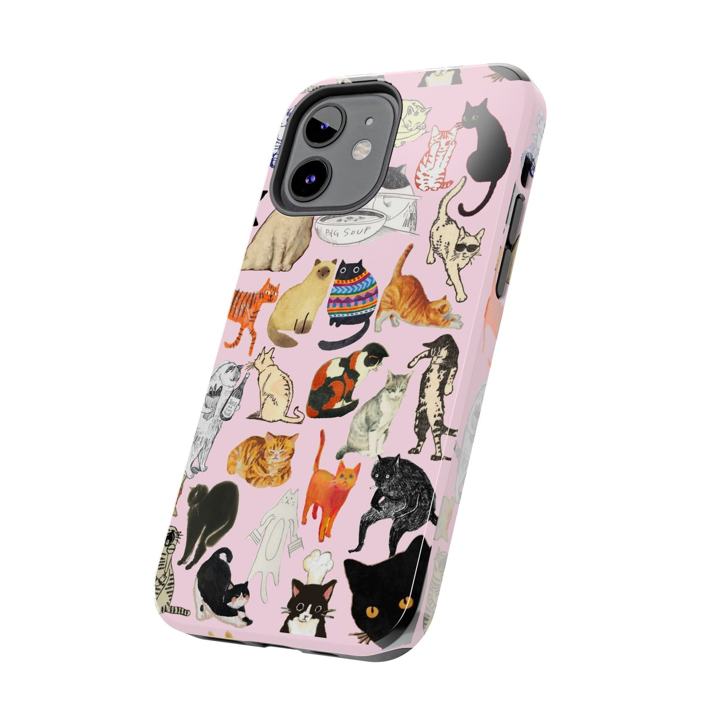 Cat Pattern Tough Phone Case
