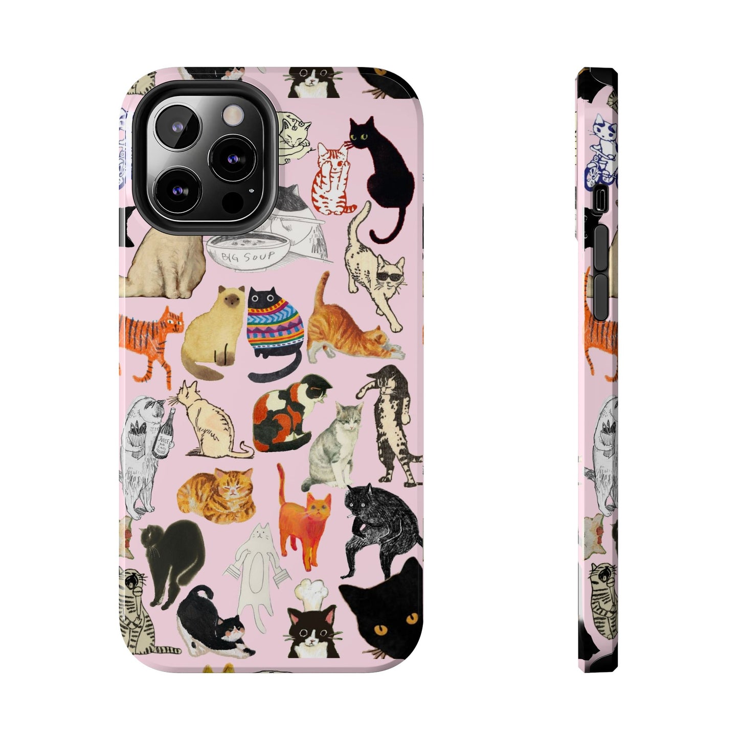 Cat Pattern Tough Phone Case