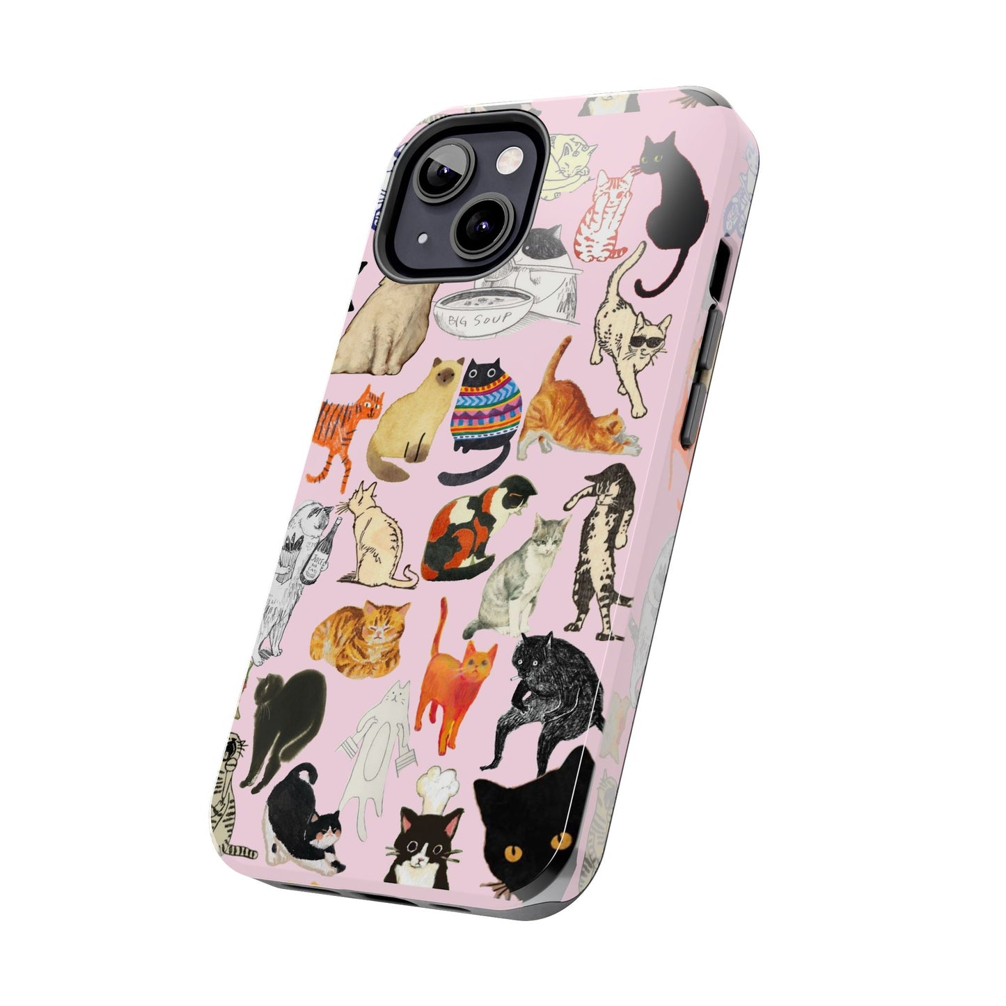 Cat Pattern Tough Phone Case
