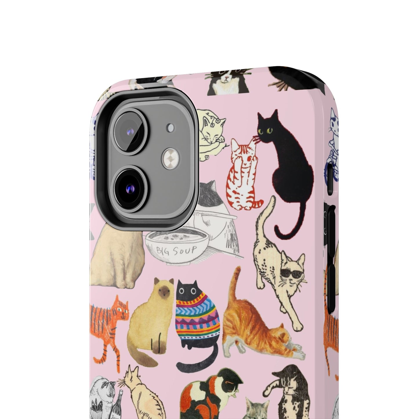 Cat Pattern Tough Phone Case