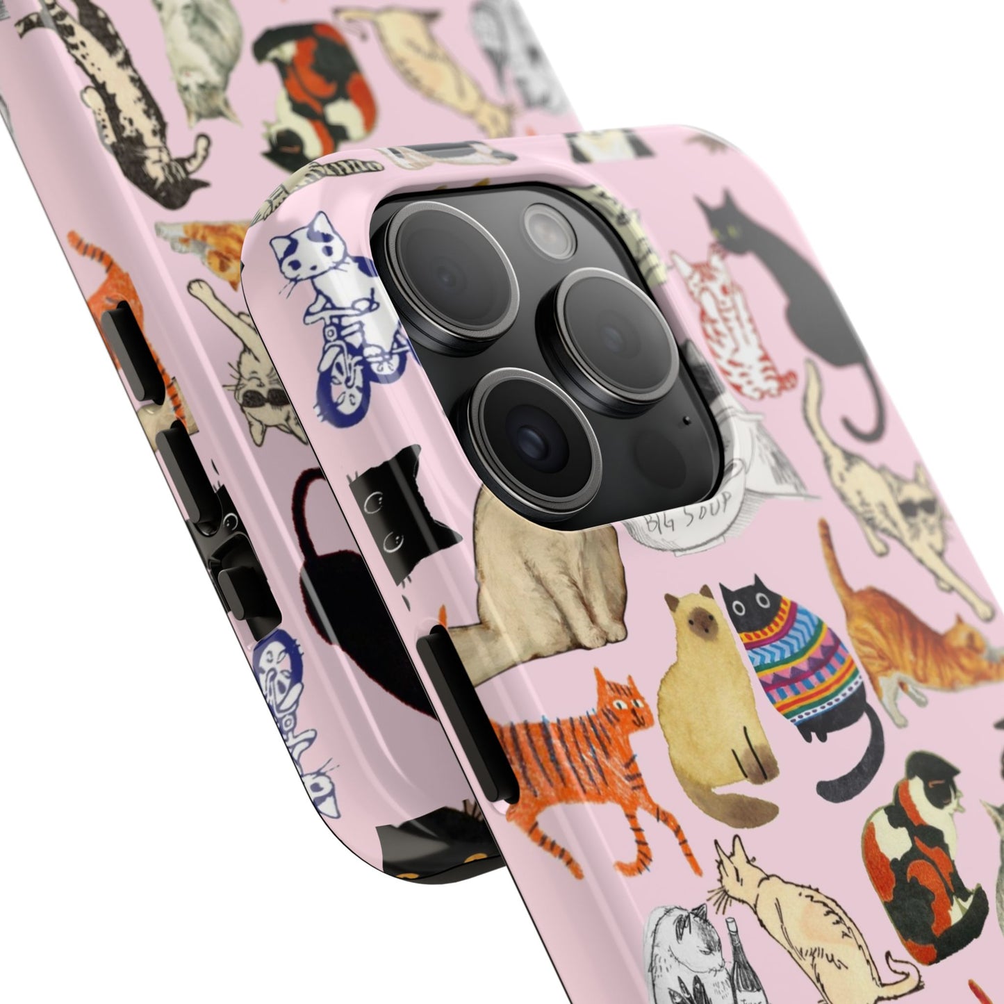 Cat Pattern Tough Phone Case