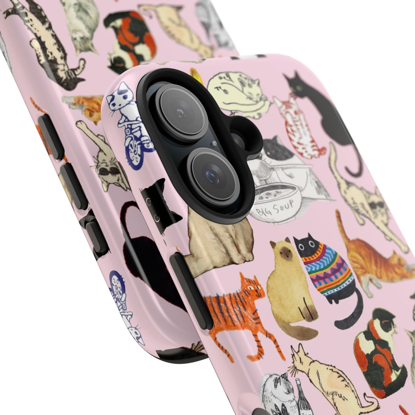 Cat Pattern Tough Phone Case