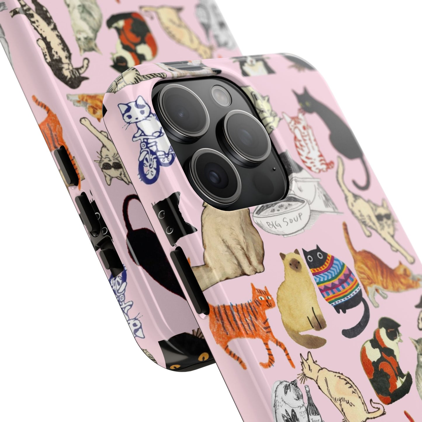 Cat Pattern Tough Phone Case