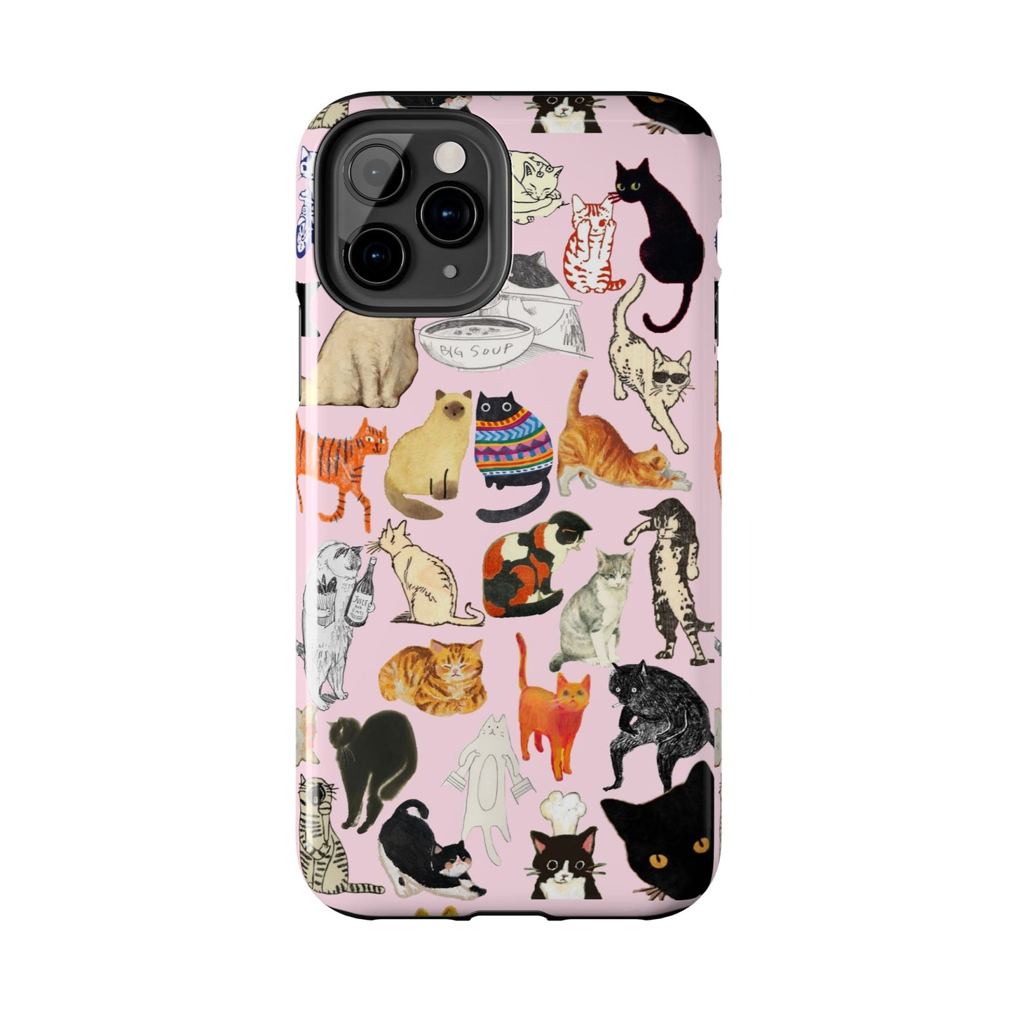Cat Pattern Tough Phone Case