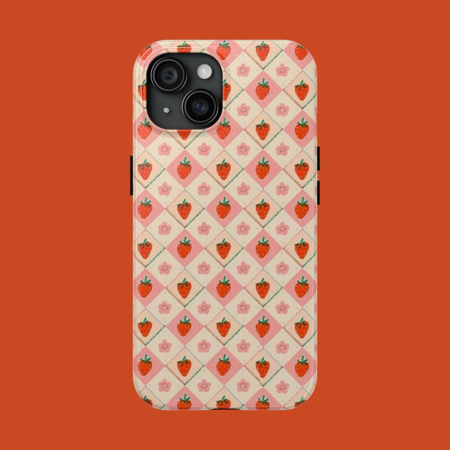 Cute Strawberry Pattern Case