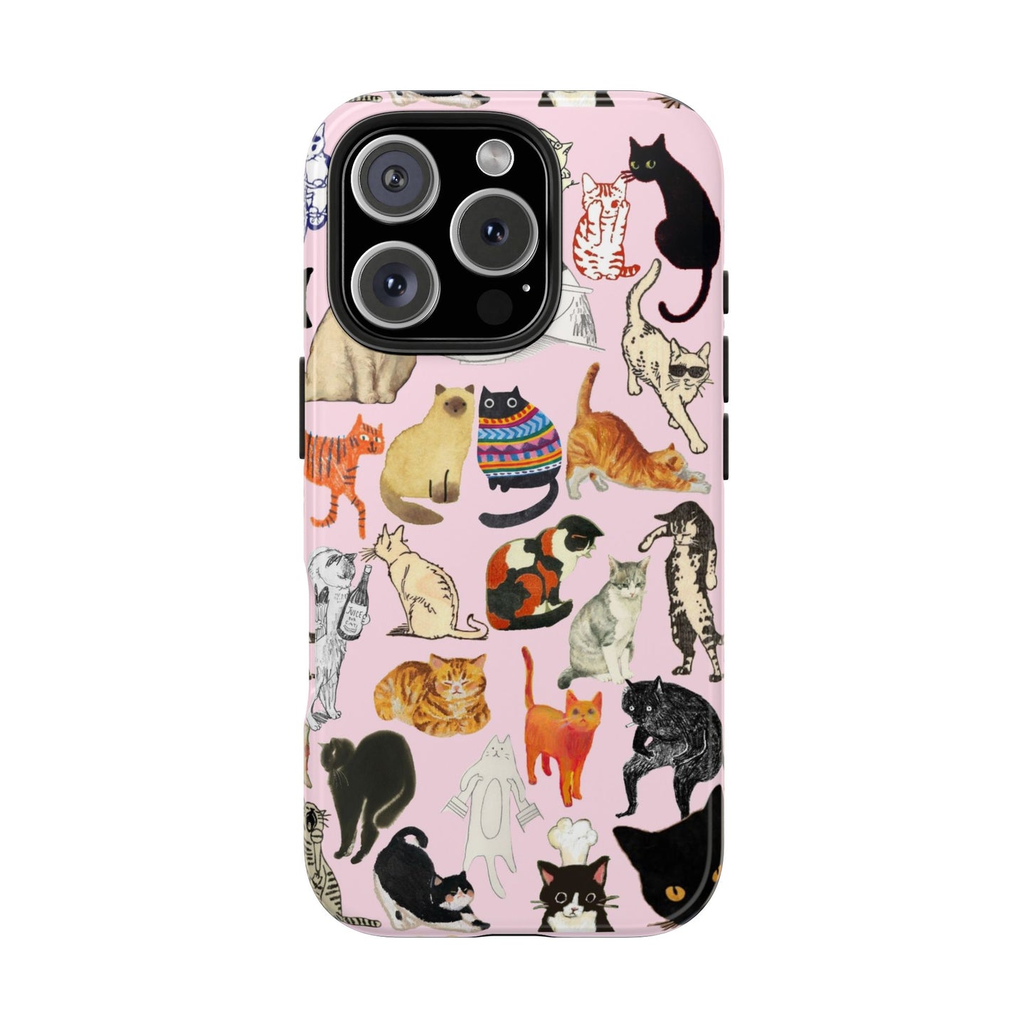 Cat Pattern Tough Phone Case