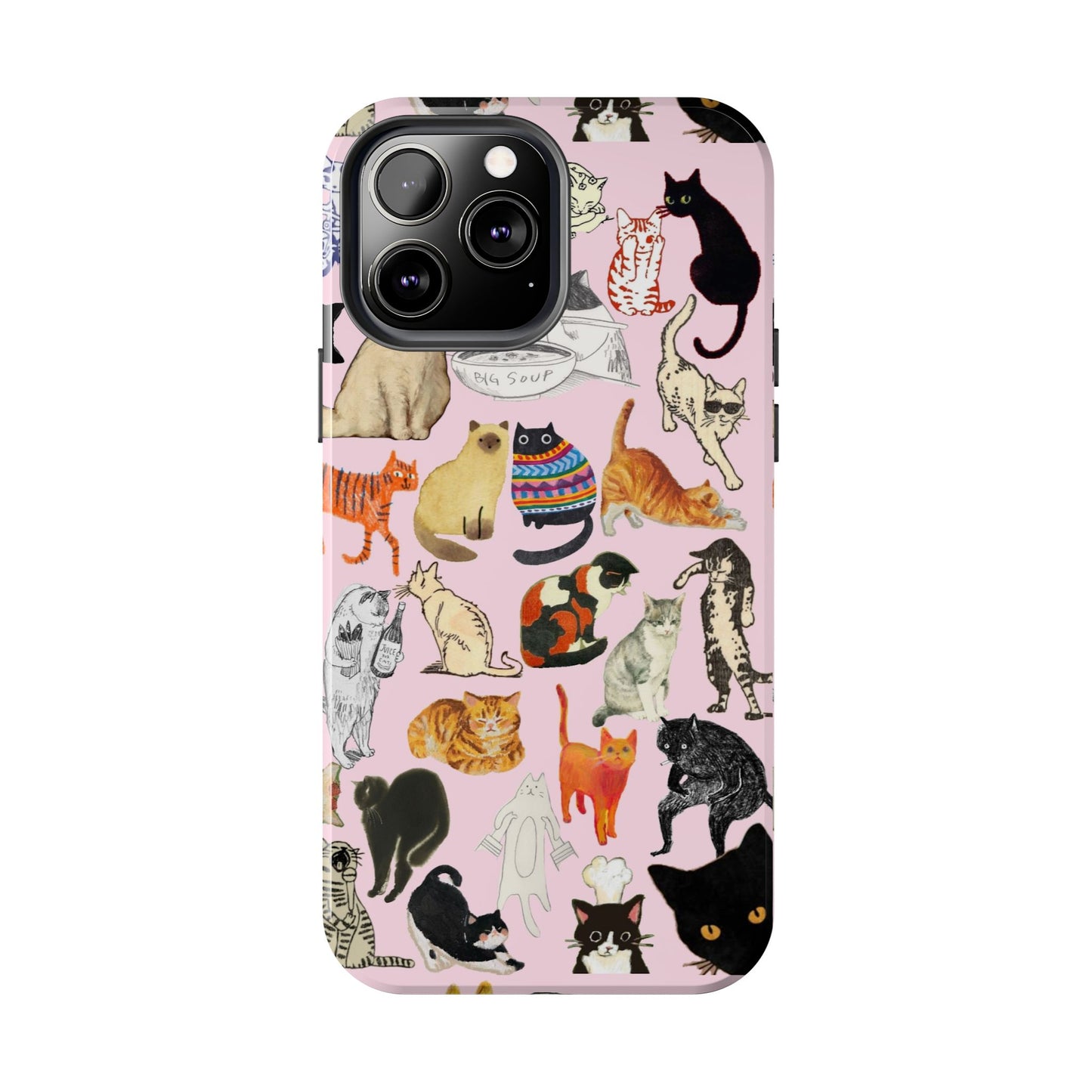 Cat Pattern Tough Phone Case