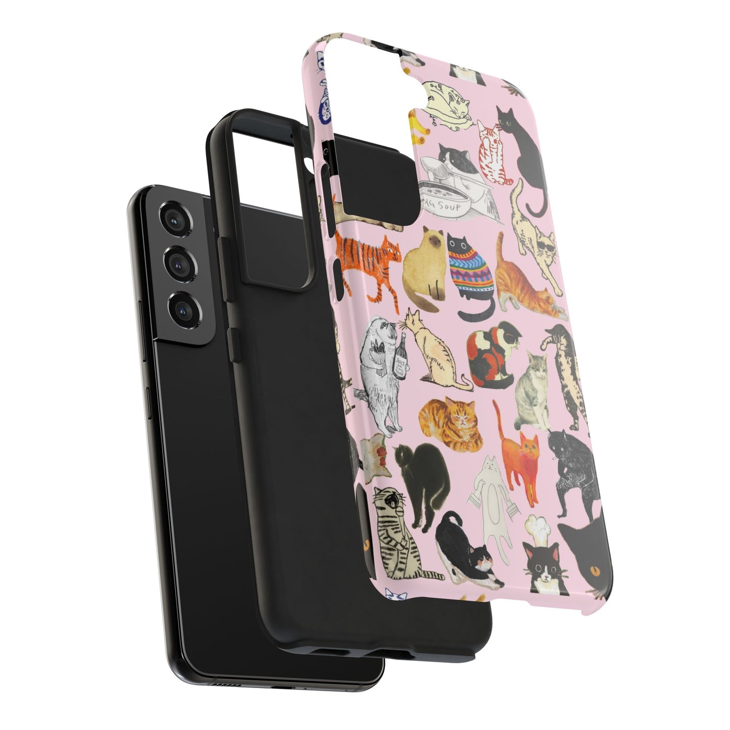 Cat Pattern Tough Phone Case