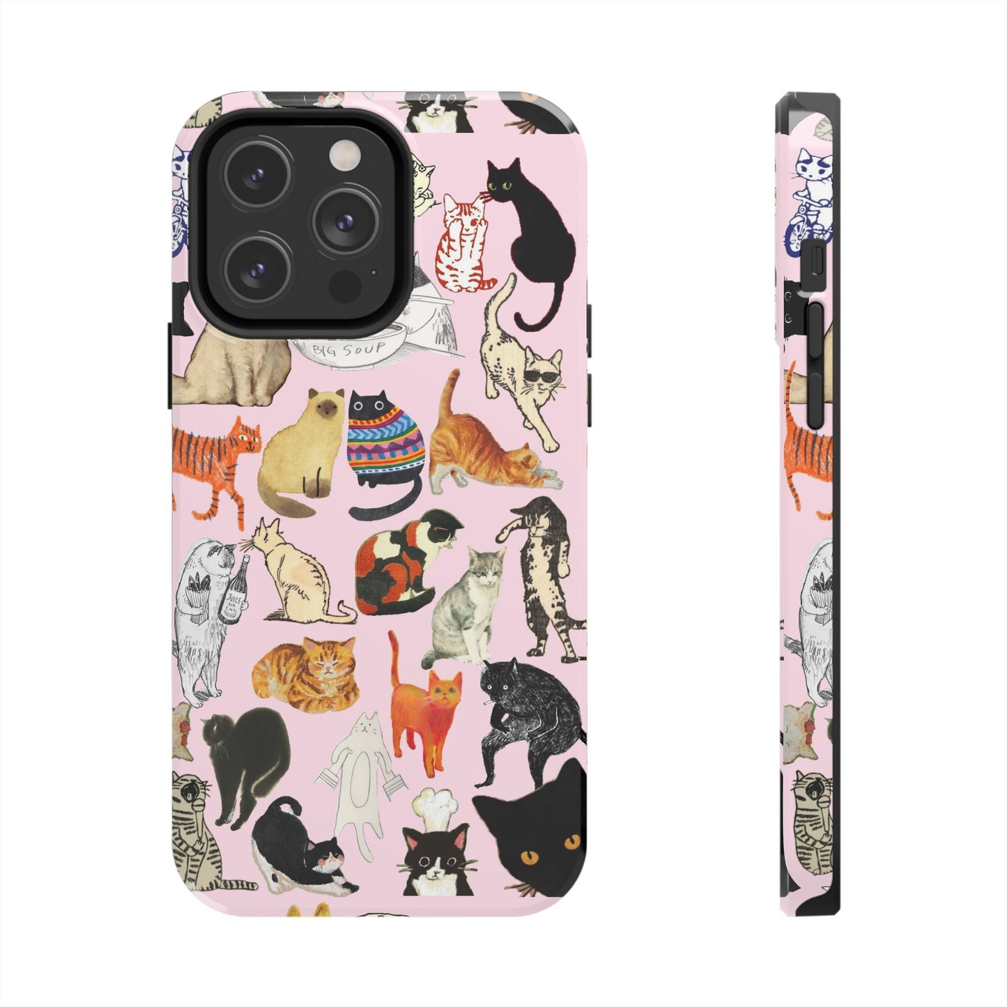 Cat Pattern Tough Phone Case