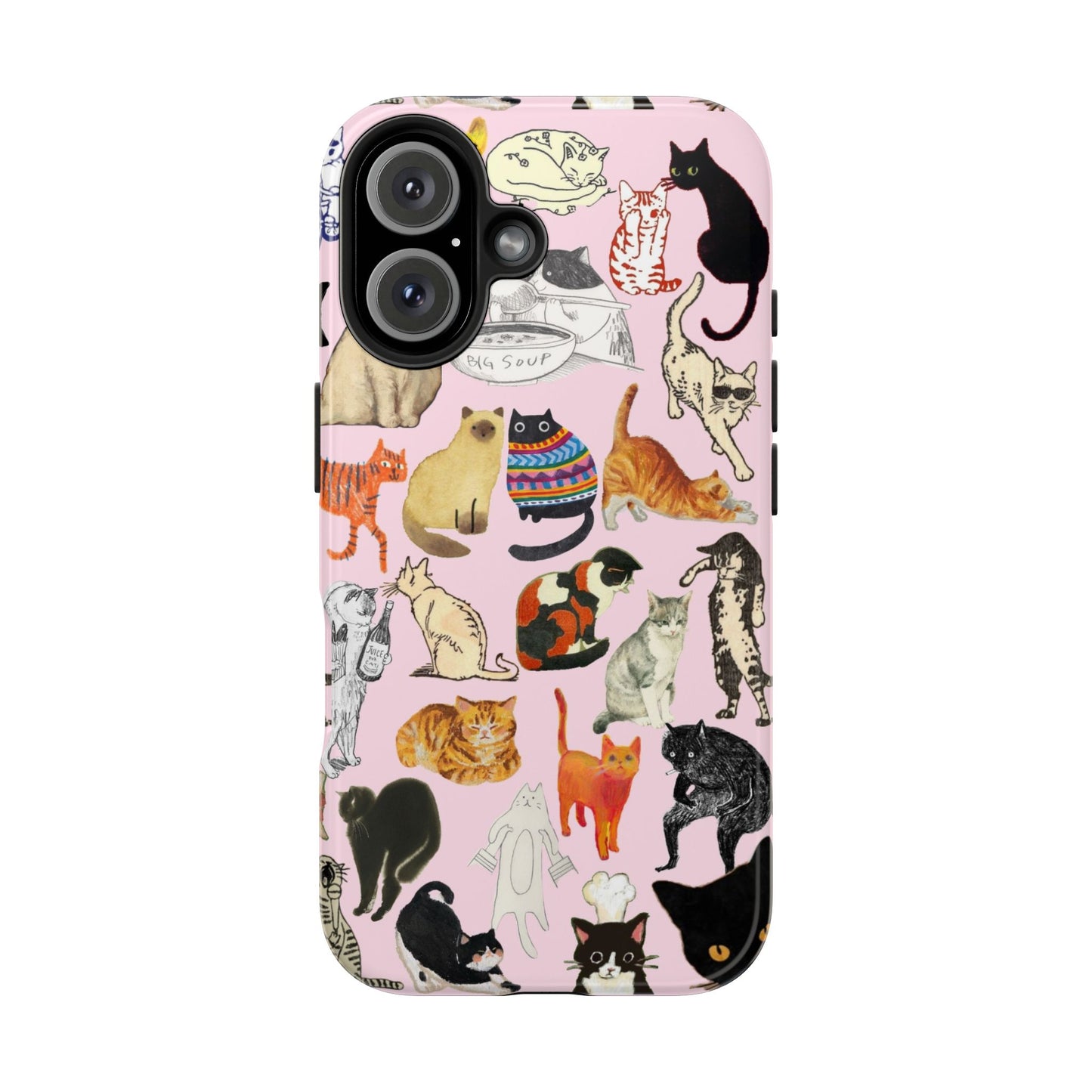 Cat Pattern Tough Phone Case
