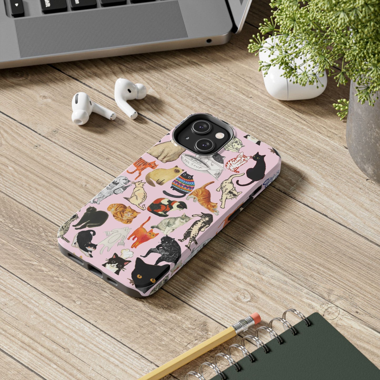 Cat Pattern Tough Phone Case