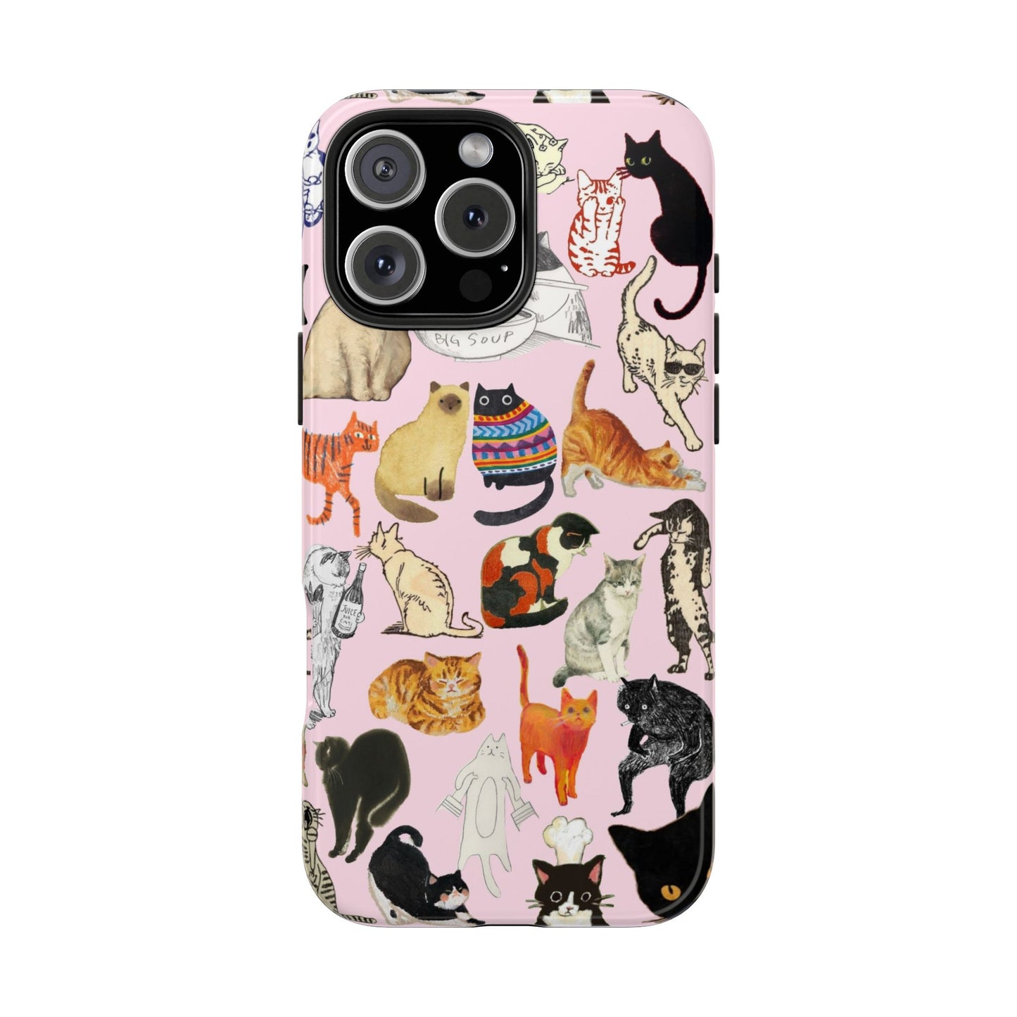 Cat Pattern Tough Phone Case