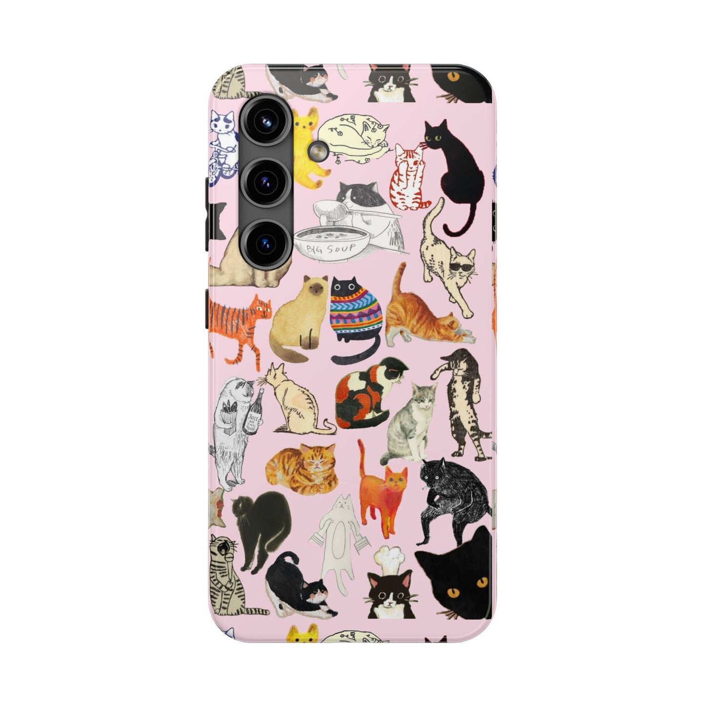 Cat Pattern Tough Phone Case