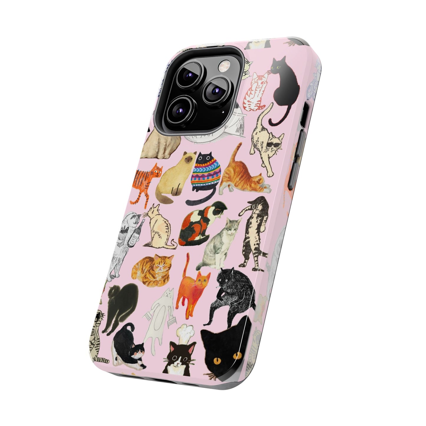 Cat Pattern Tough Phone Case