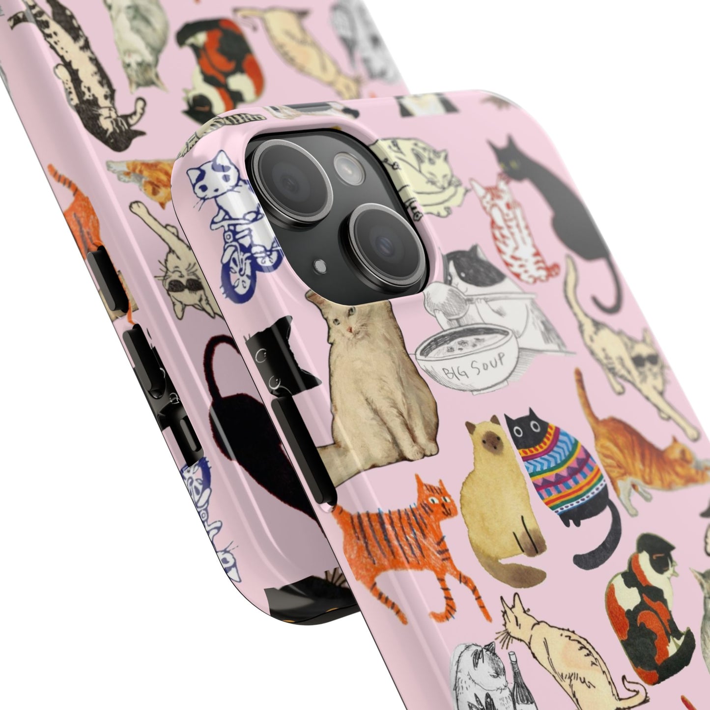 Cat Pattern Tough Phone Case