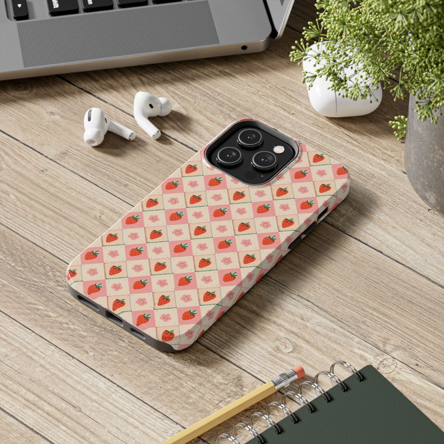 Cute Strawberry Pattern Case