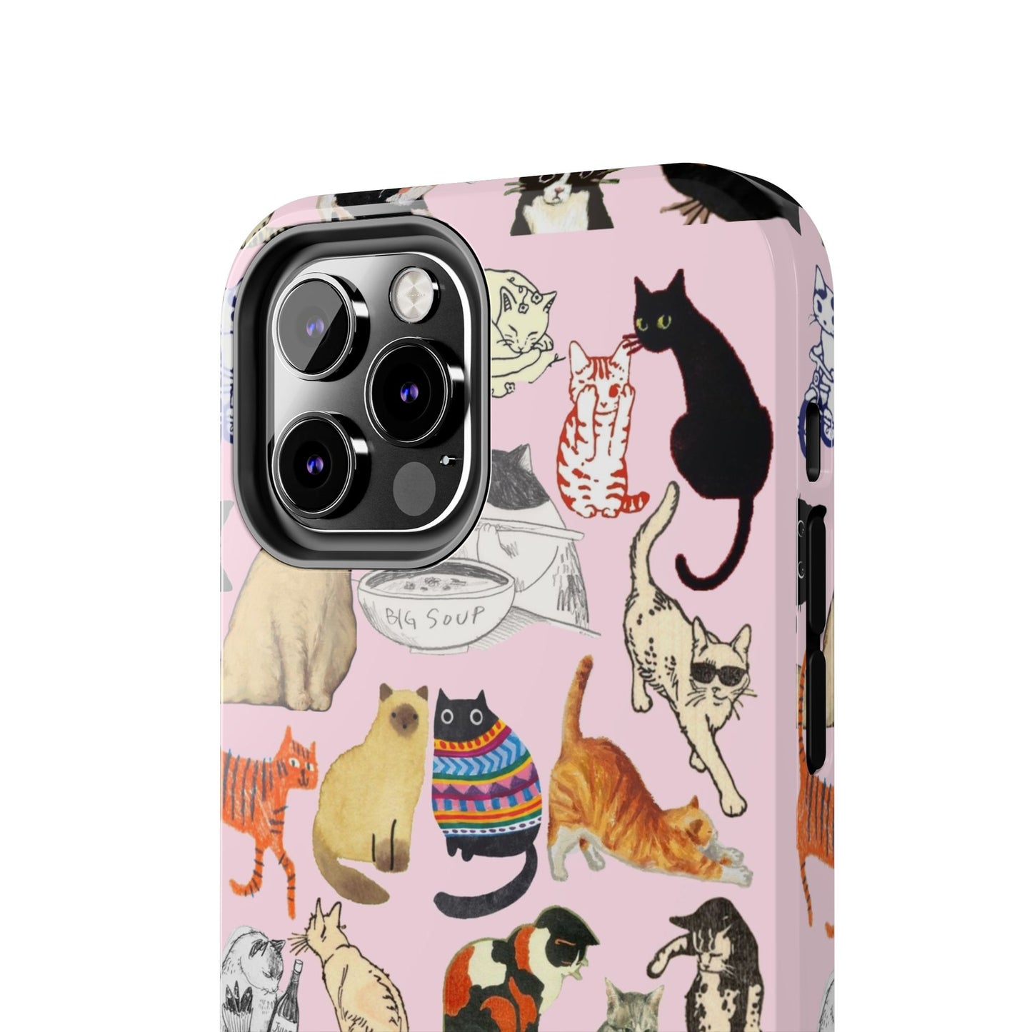 Cat Pattern Tough Phone Case