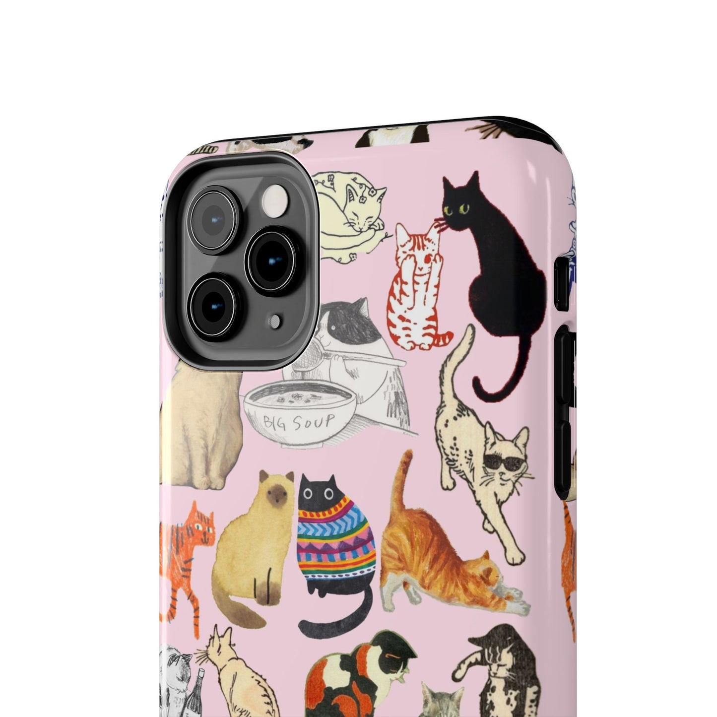 Cat Pattern Tough Phone Case