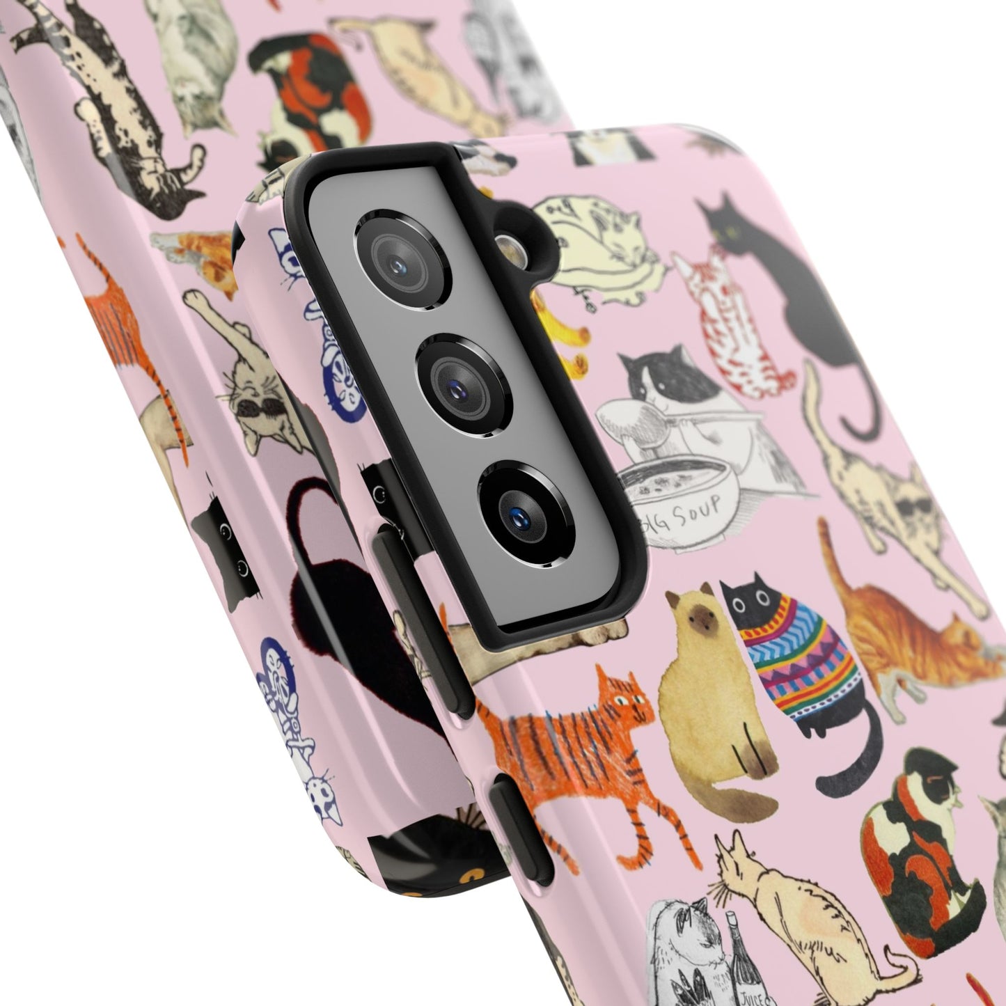 Cat Pattern Tough Phone Case